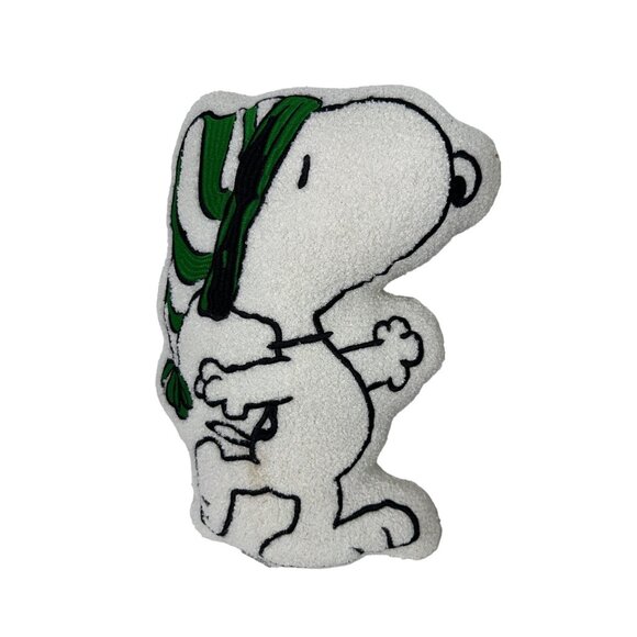 Snoopy Peanuts Plush Pillow With Green & White Hat Christmas holiday - Picture 1 of 7